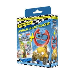 Animal Kart Racer & Steering Wheel Bundle Switch Game