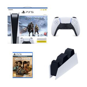 Sony PS5 & God of War Ragnarök Voucher Code & Uncharted: Legacy of Thieves Collection & DualSense Wireless Controller & Charging Station For DualSense